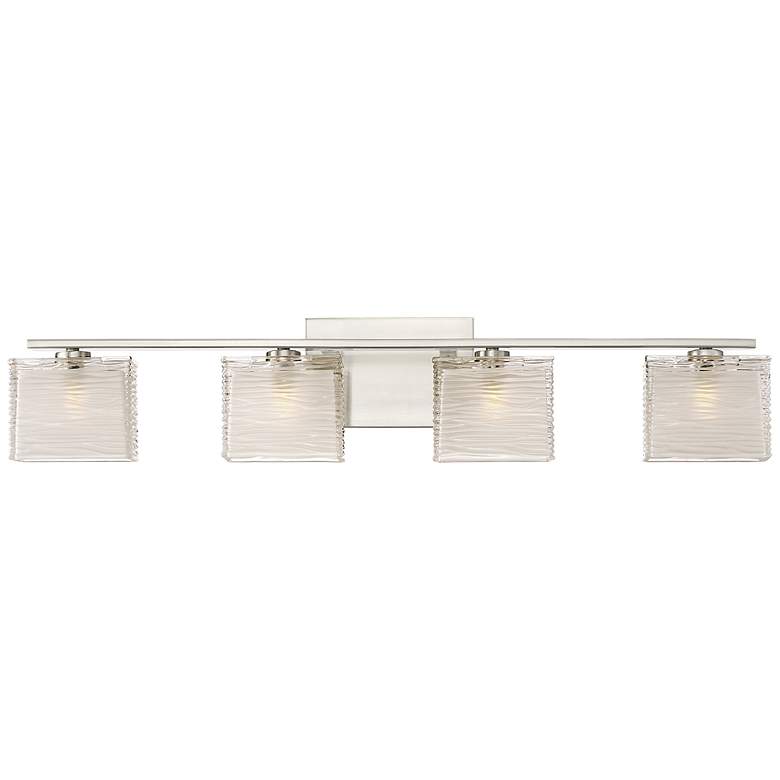 Image 1 Quoizel Westcap 32" Wide Brushed Nickel and Glass Vanity Bath Light