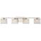 Quoizel Westcap 32" Wide Brushed Nickel and Glass Vanity Bath Light