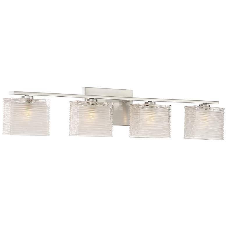 Image 2 Quoizel Westcap 32" Wide Brushed Nickel and Glass Vanity Bath Light more views