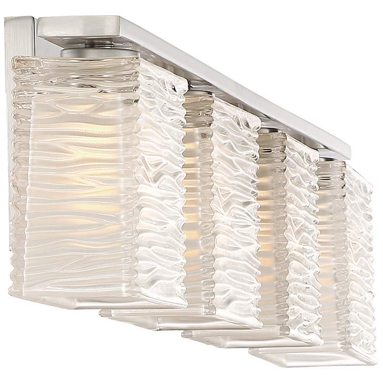 Image 3 Quoizel Westcap 32" Wide Brushed Nickel and Glass Vanity Bath Light more views