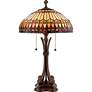 5_Quoizel Western Place 26 1/2" Bronze Tiffany-Style Glass Table Lamp more views