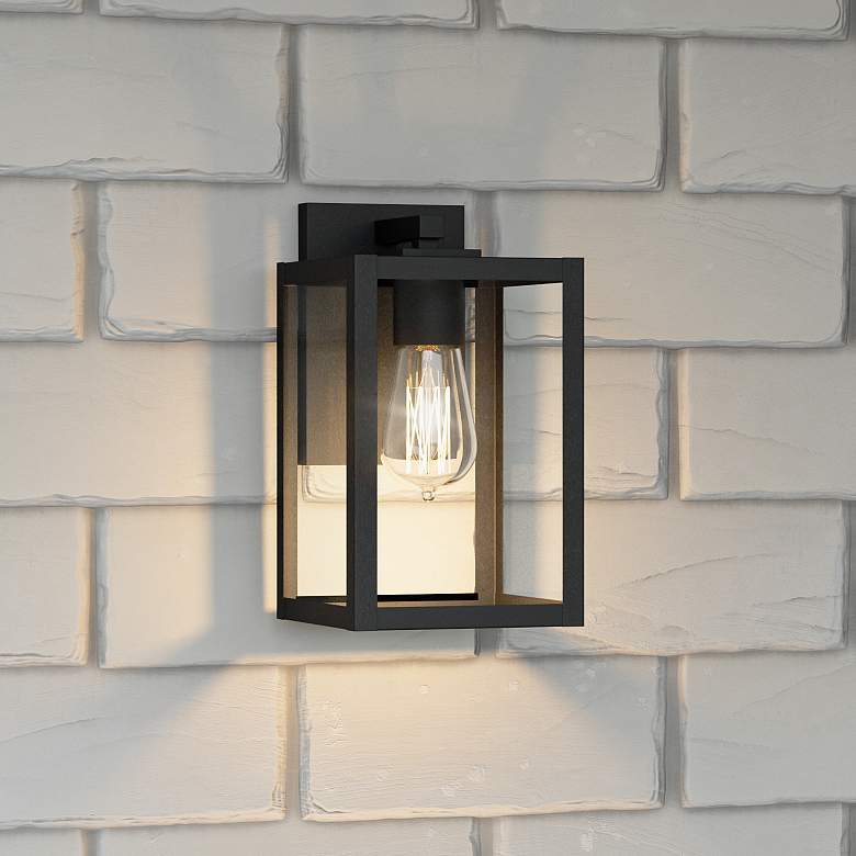 Image 2 Quoizel Westover 10" High Earth Black Outdoor Wall Light