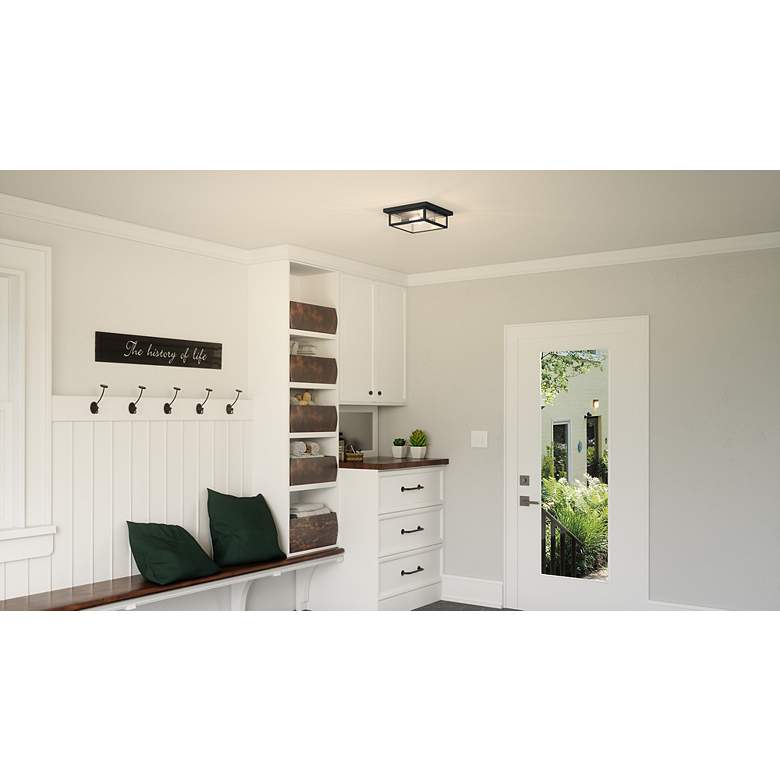 Image 6 Quoizel Westover 12" Wide Earth Black 2-Light Ceiling Light more views