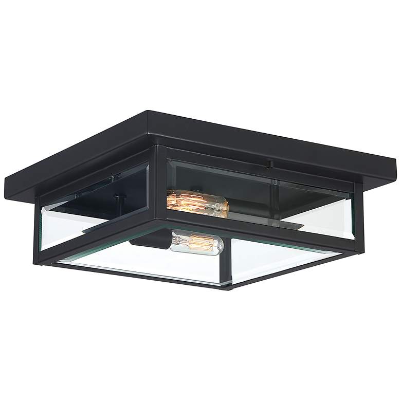 Image 1 Quoizel Westover 12 inch Wide Earth Black Outdoor Ceiling Light