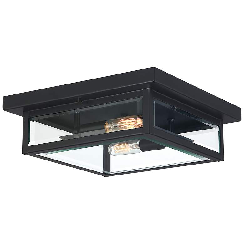 Image 1 Quoizel Westover 12 inch Wide Earth Black Outdoor Ceiling Light