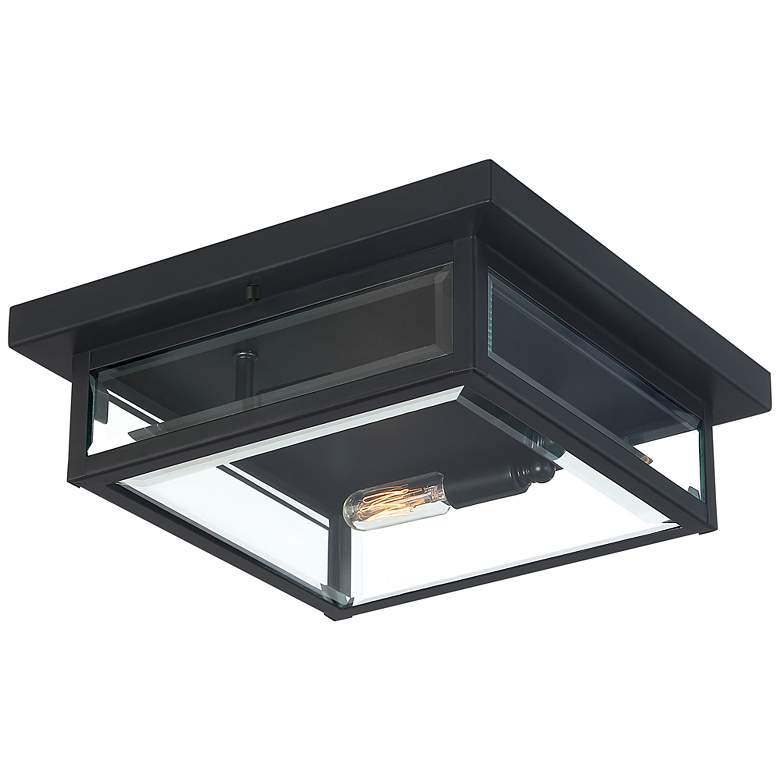 Image 2 Quoizel Westover 12" Wide Earth Black Outdoor Ceiling Light more views