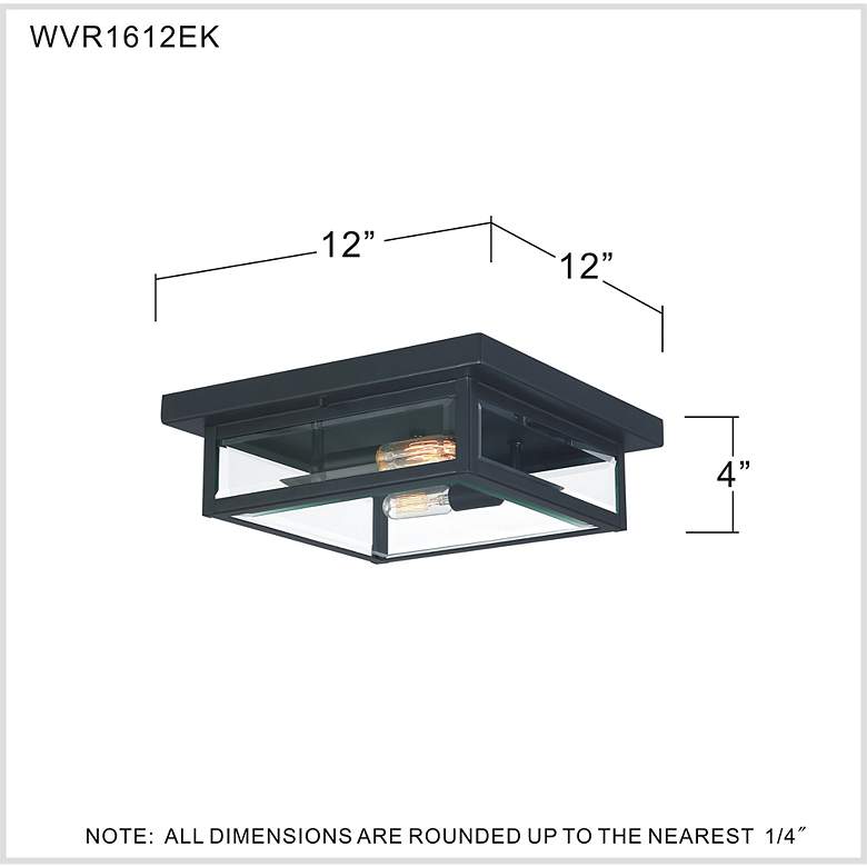 Image 4 Quoizel Westover 12" Wide Earth Black Outdoor Ceiling Light more views