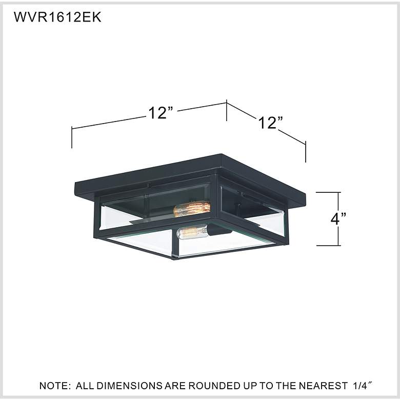 Image 4 Quoizel Westover 12 inch Wide Earth Black Outdoor Ceiling Light more views