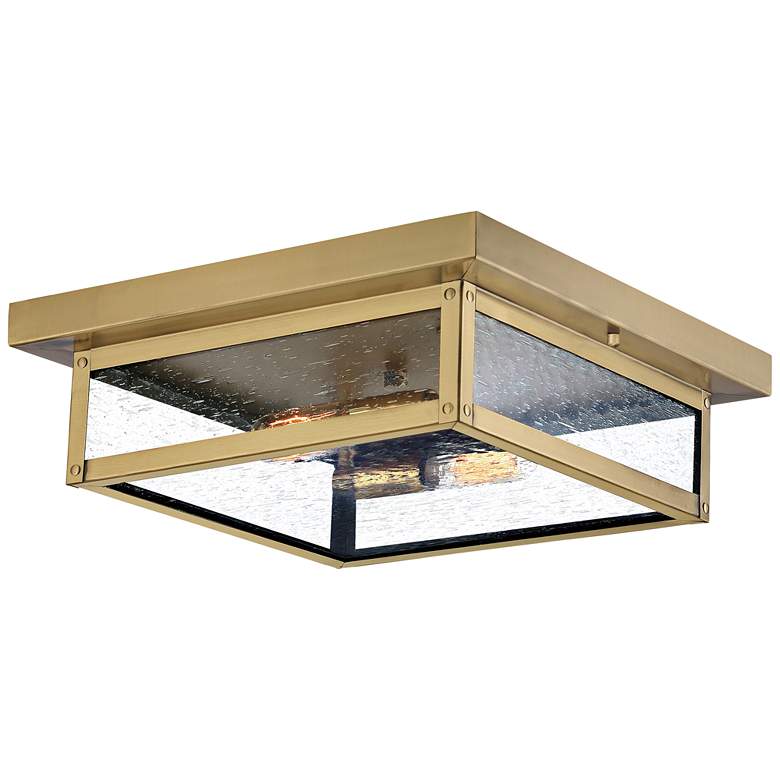 Image 2 Quoizel Westover 12"W Antique Brass Outdoor Ceiling Light