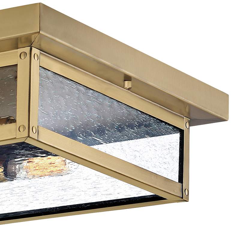 Image 3 Quoizel Westover 12"W Antique Brass Outdoor Ceiling Light more views
