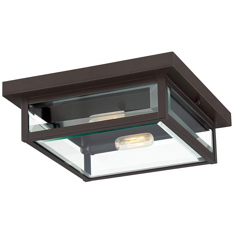 Image 3 Quoizel Westover 12"W Western Bronze 2-Light Ceiling Light