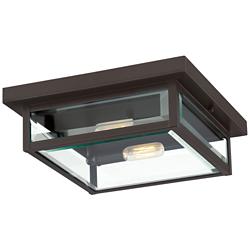 Quoizel Westover 12"W Western Bronze 2-Light Ceiling Light