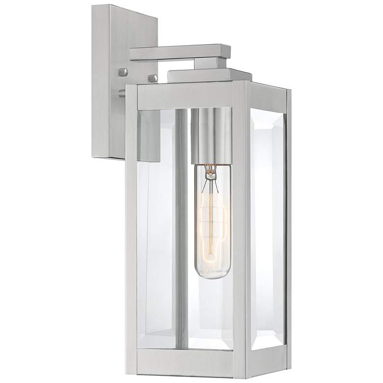 Quoizel Westover 14 1/4&quot; High Silver Outdoor Wall Light