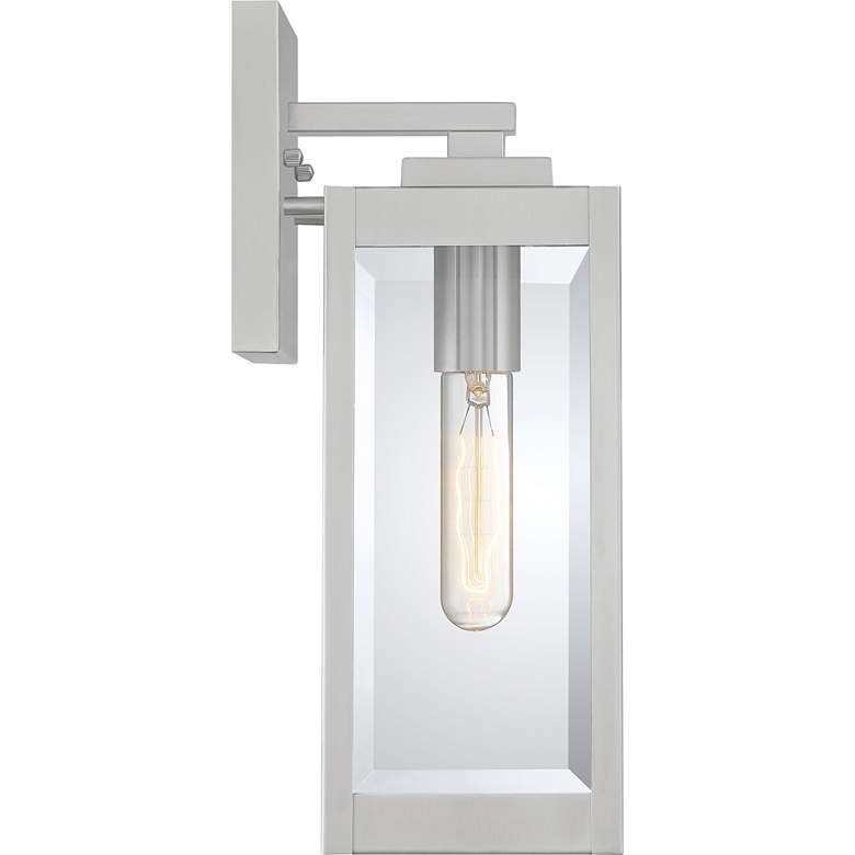 Quoizel Westover 14 1/4&quot; High Silver Outdoor Wall Light more views