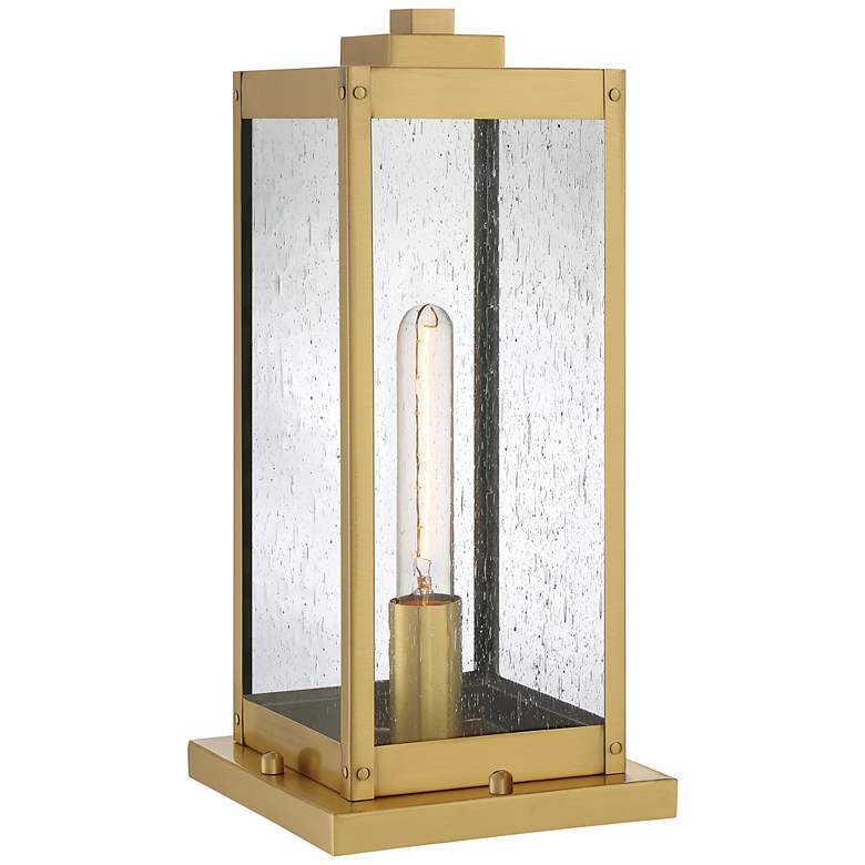 Image 1 Quoizel Westover 16" High Antique Brass Outdoor Pier Light