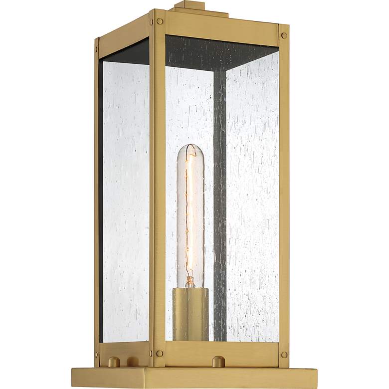 Image 4 Quoizel Westover 16" High Antique Brass Outdoor Pier Light more views