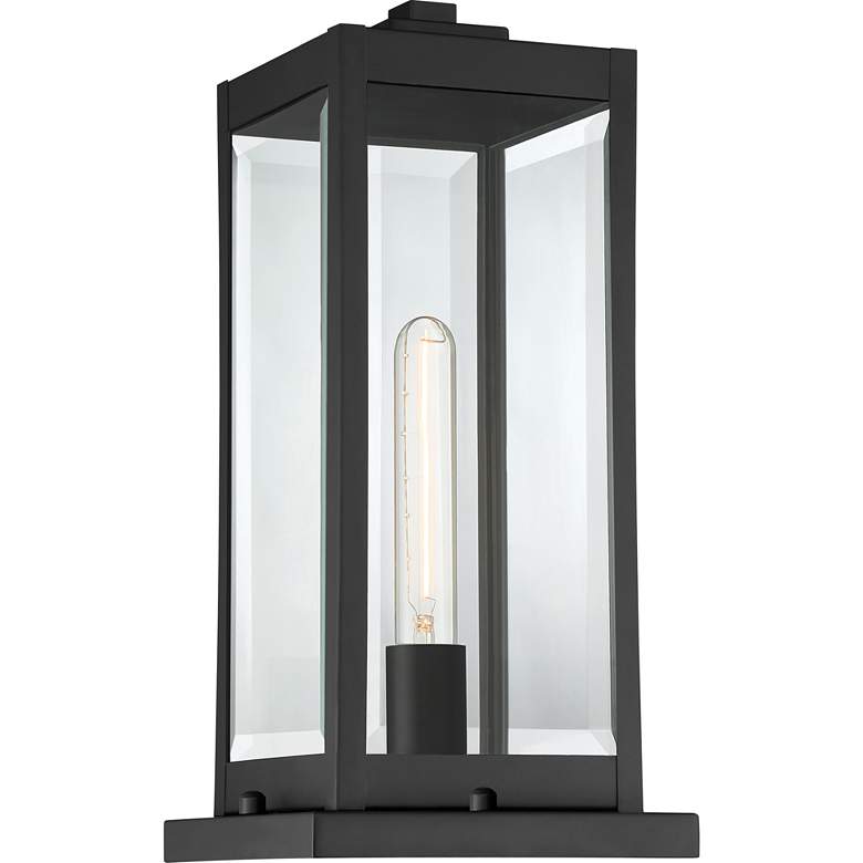 Quoizel Westover 16&quot; High Earth Black Outdoor Pier Light more views