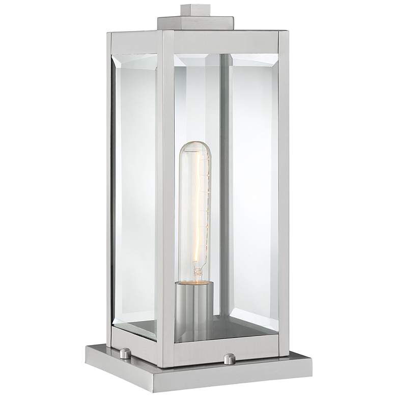 Image 1 Quoizel Westover 16" High Silver Outdoor Pier Light