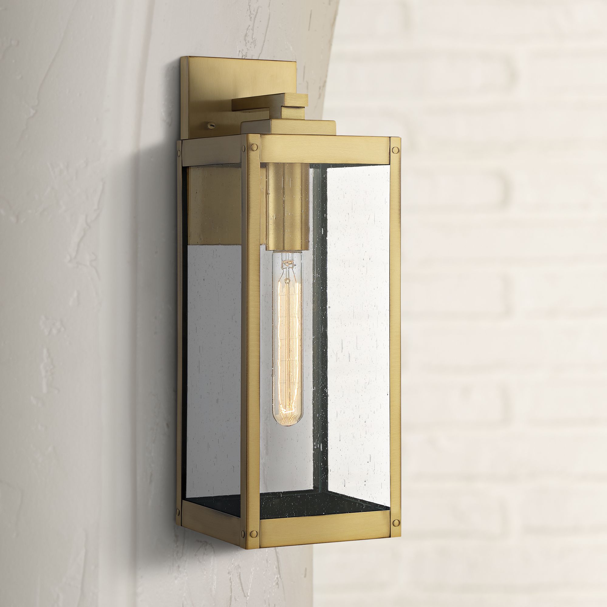 brass exterior sconce