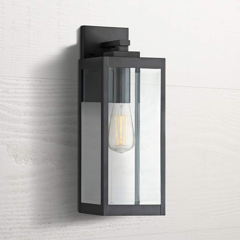Image 1 Quoizel Westover 17" High Earth Black Outdoor Wall Light