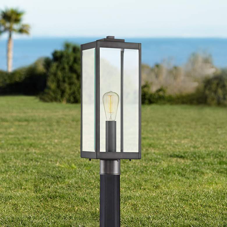 Image 1 Quoizel Westover 20 1/2" High Earth Black Outdoor Post Light