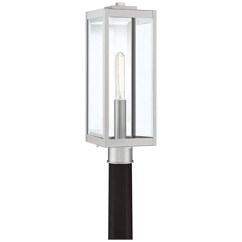 Image 2 Quoizel Westover 20 1/2 inch High Silver Outdoor Post Light
