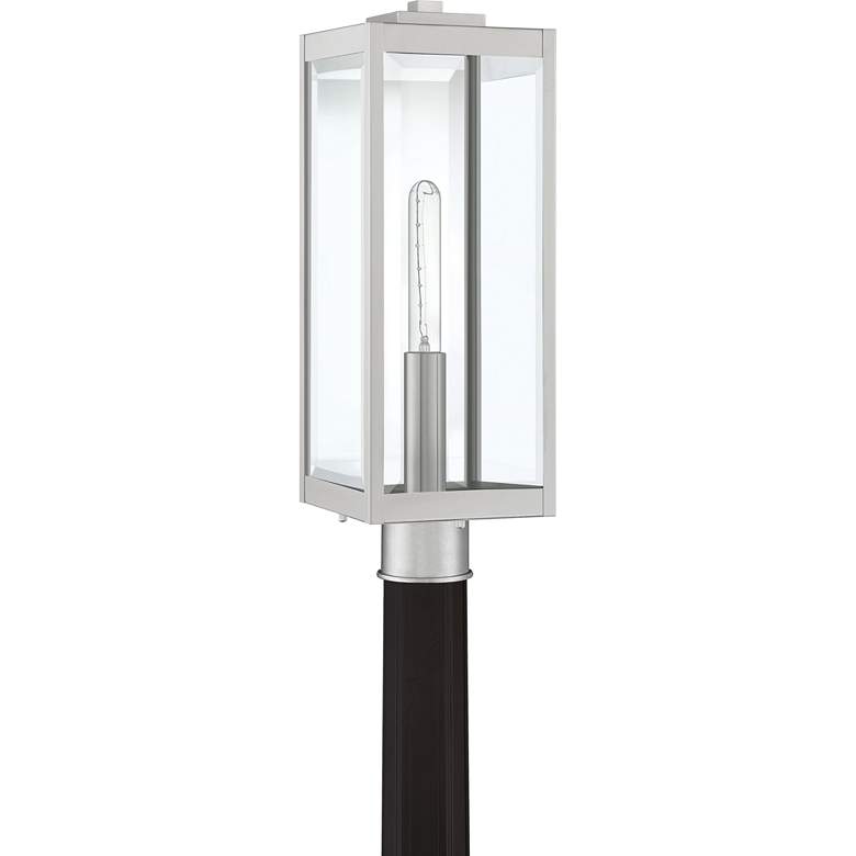 Image 3 Quoizel Westover 20 1/2" High Silver Outdoor Post Light more views