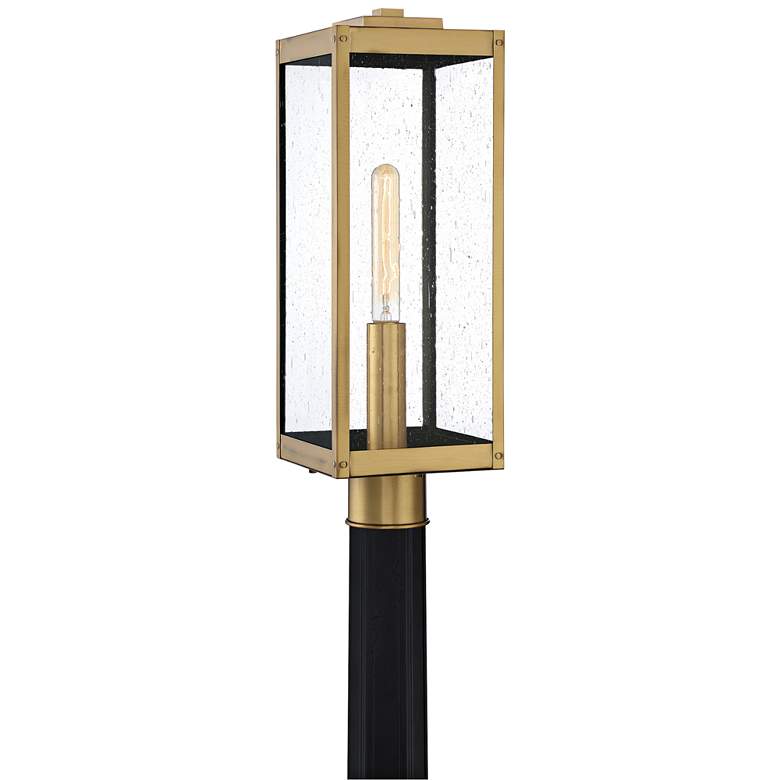 Image 2 Quoizel Westover 20 1/2 inchH Antique Brass Outdoor Post Light