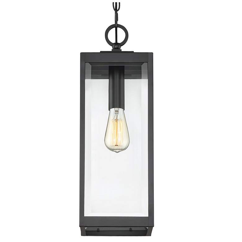 Image 5 Quoizel Westover 20 3/4" Earth Black Clear Glass Outdoor Hanging Light more views