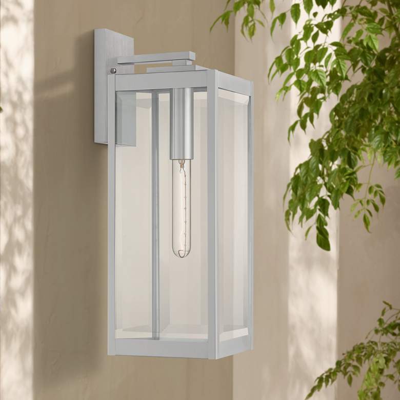 Image 1 Quoizel Westover 20 inch High Silver Outdoor Wall Light