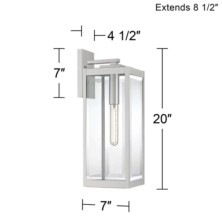 Image 7 Quoizel Westover 20" High Silver Outdoor Wall Light more views