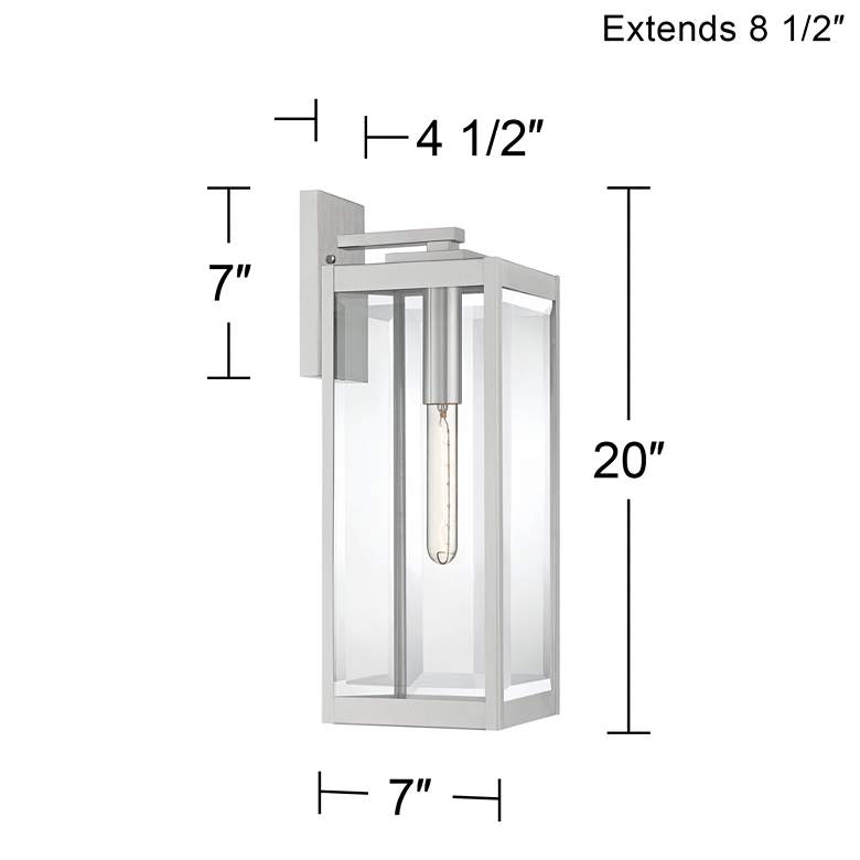 Image 7 Quoizel Westover 20 inch High Silver Outdoor Wall Light more views