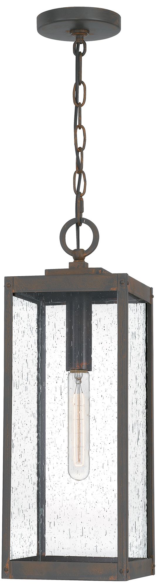 Quoizel Westover 7" Wide Industrial Bronze Mini Pendant