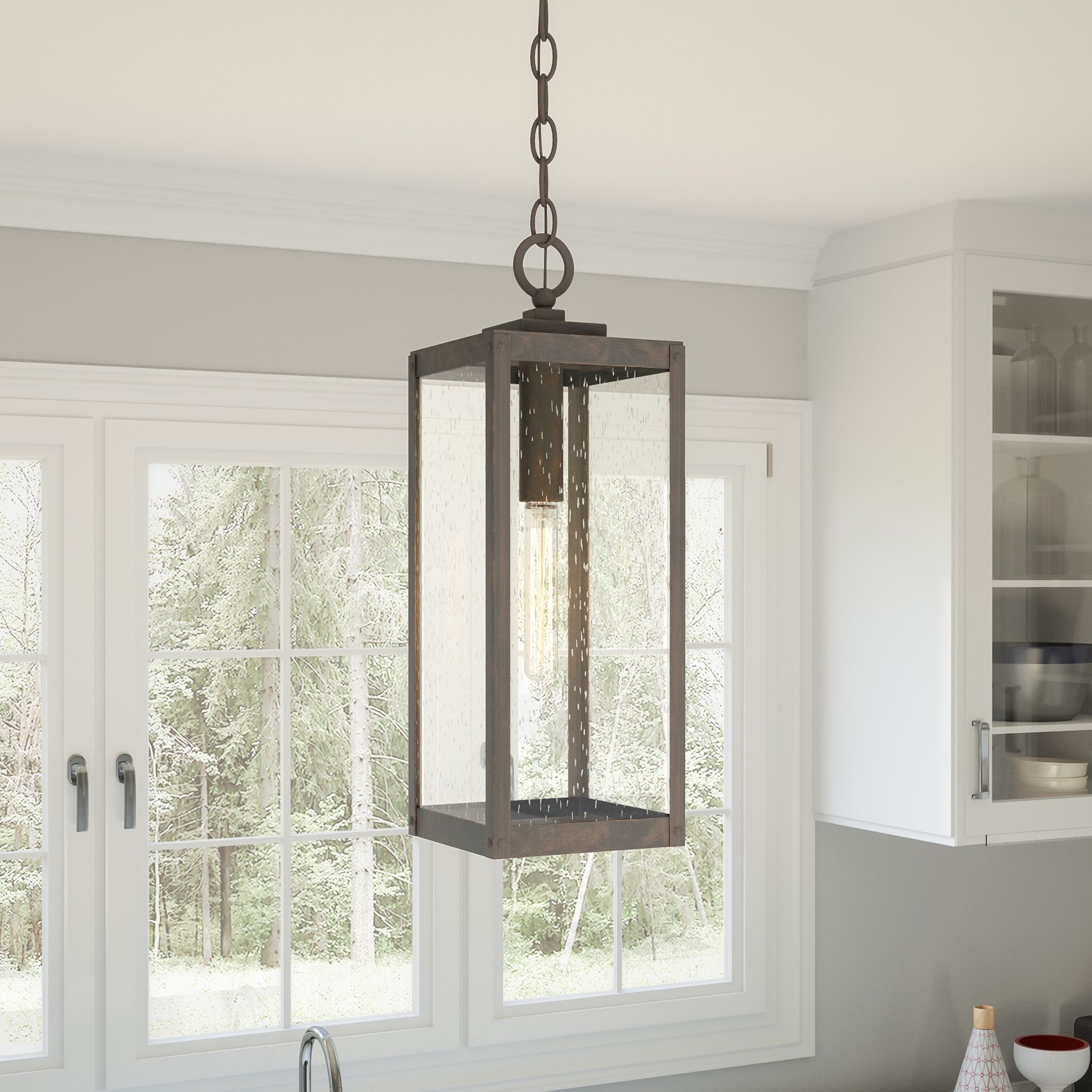 Image Quoizel Westover 7" Wide Industrial Bronze Mini Pendant