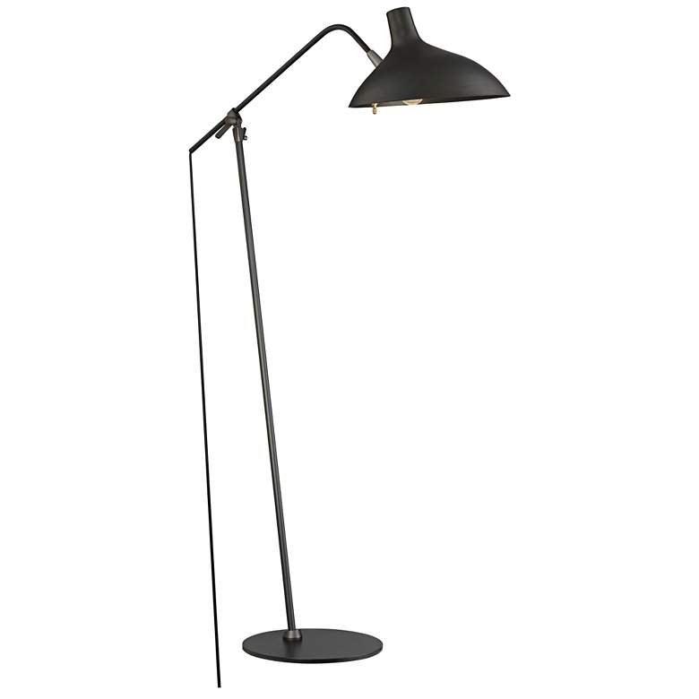 Image 1 Quoizel Westway Black Patina Adjustable Task Floor Lamp