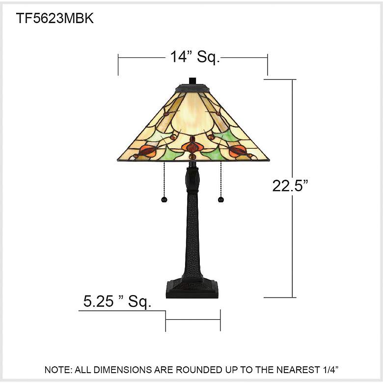 Image 6 Quoizel Westwind 22 1/2" High Matte Black Art Glass Table Lamp more views