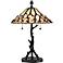 Quoizel Whispering Wood 25" Tiffany-Style Art Glass Table Lamp