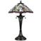 Quoizel White Valley Vintage Bronze Tiffany-Style Table Lamp