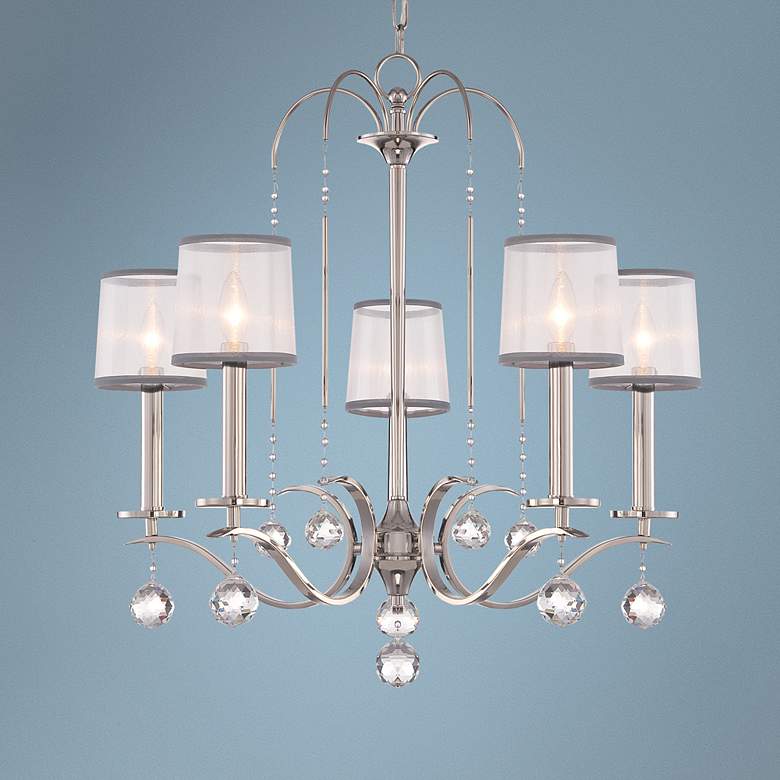 Image 1 Quoizel Whitney 28 inch Wide Imperial Silver Chandelier