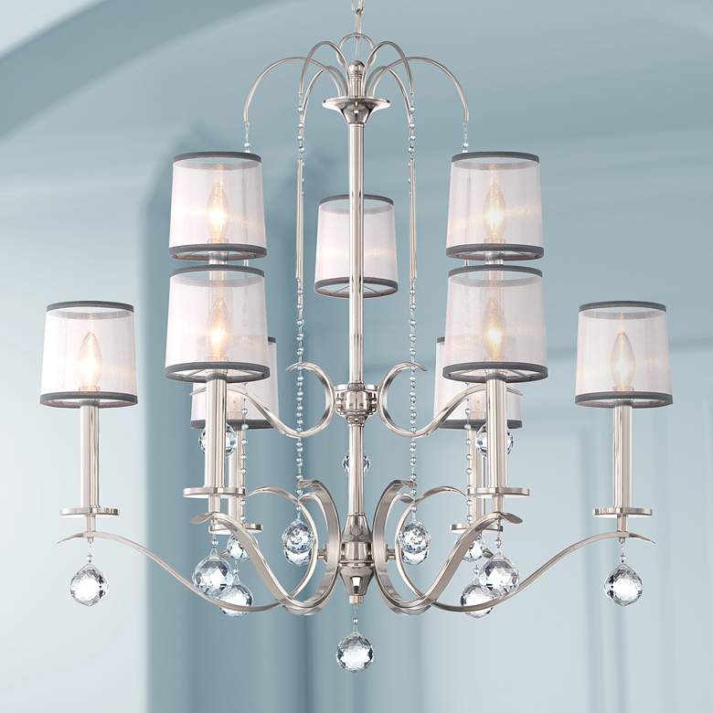 Image 1 Quoizel Whitney 32 inch Wide Imperial Silver Chandelier