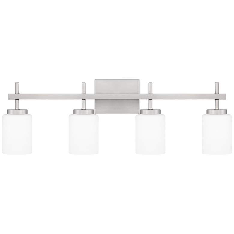 Image 1 Quoizel Wilburn 31" Wide Brushed Nickel 4-Light LED Bath Light