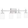 2_Quoizel Wilburn 31" Wide Brushed Nickel 4-Light LED Bath Light more views