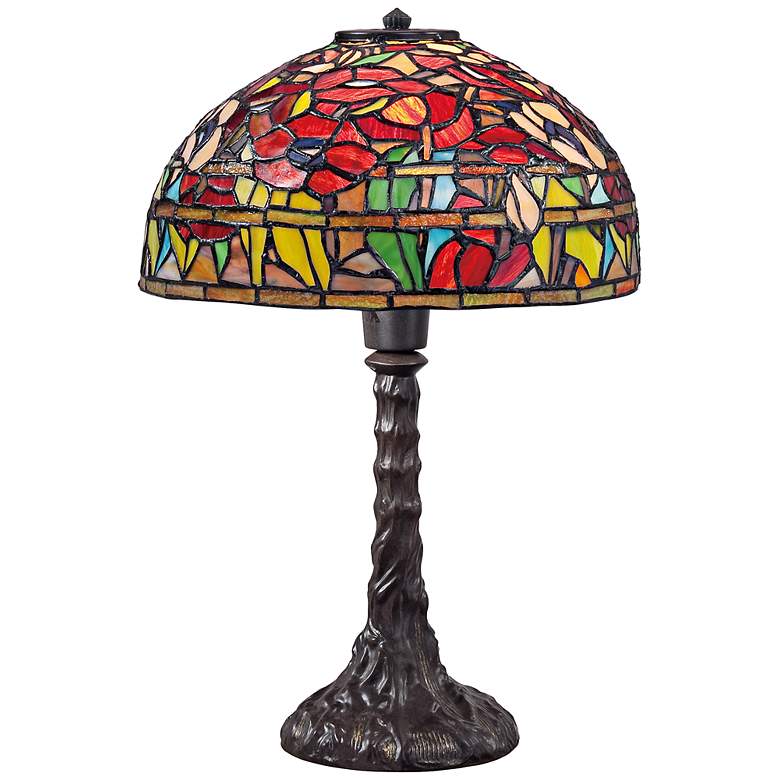 Image 1 Quoizel Wild Garden Tiffany Style Table Lamp