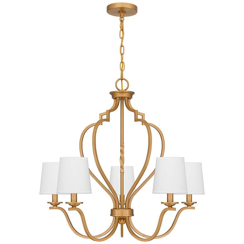 Image 2 Quoizel Wilkins 27 1/2" Wide 5-Light Weathered Brass Chandelier more views