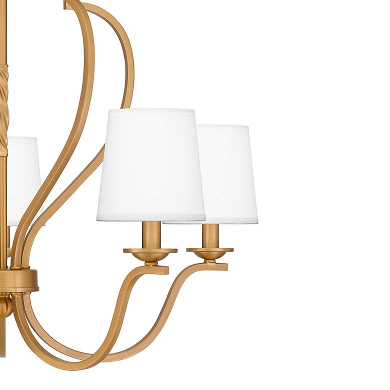 Image 5 Quoizel Wilkins 27 1/2" Wide 5-Light Weathered Brass Chandelier more views