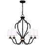 1_Quoizel Wilkins 27 1/2" Wide Matte Black 5-Light Chandelier