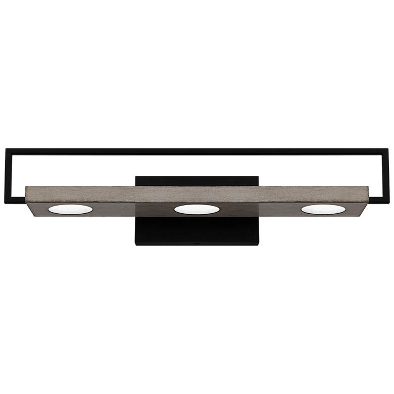 Image 3 Quoizel Winnett 24 inch Wide Matte Black LED Bath Light