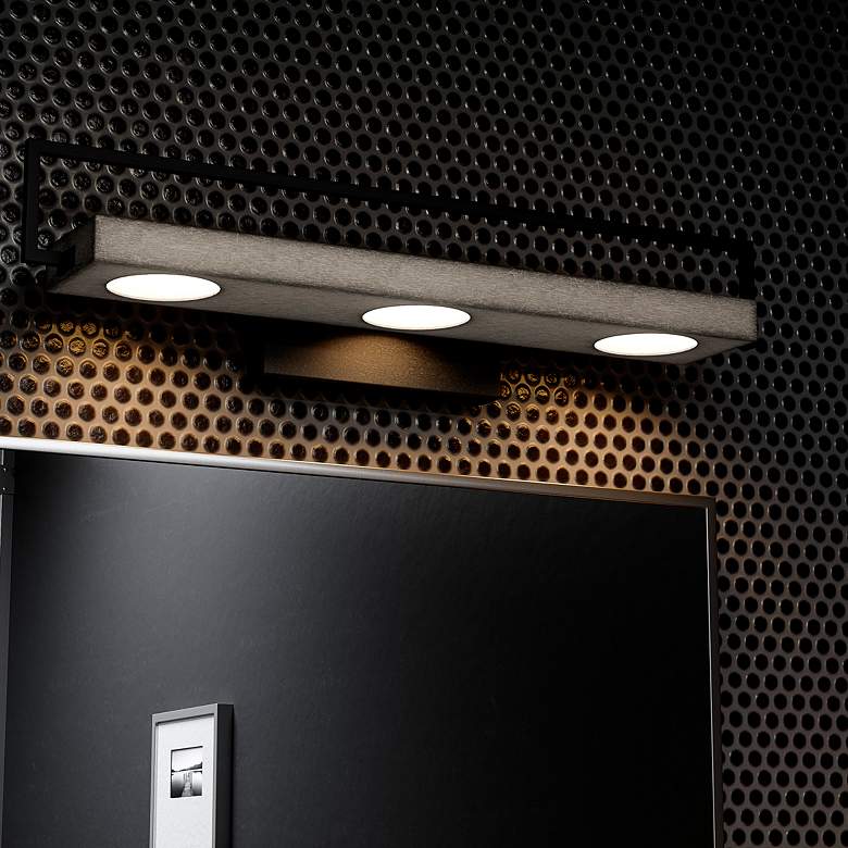 Image 2 Quoizel Winnett 24" Wide Matte Black LED Bath Light