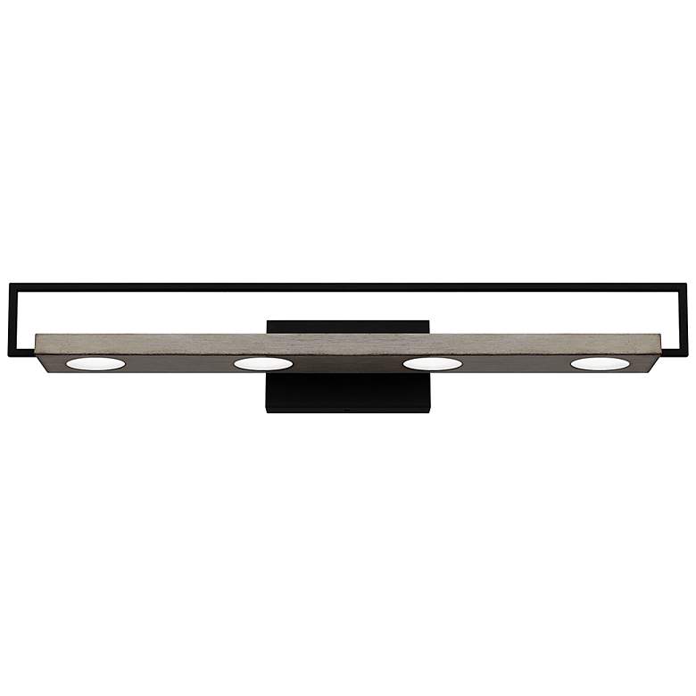 Image 3 Quoizel Winnett 32" Wide Matte Black LED Bath Light