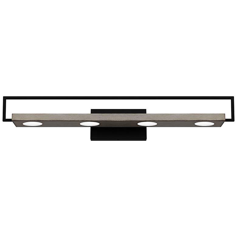 Image 3 Quoizel Winnett 32 inch Wide Matte Black LED Bath Light